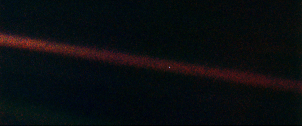 The Pale Blue Dot photograph (Credit: NASA/JPL)