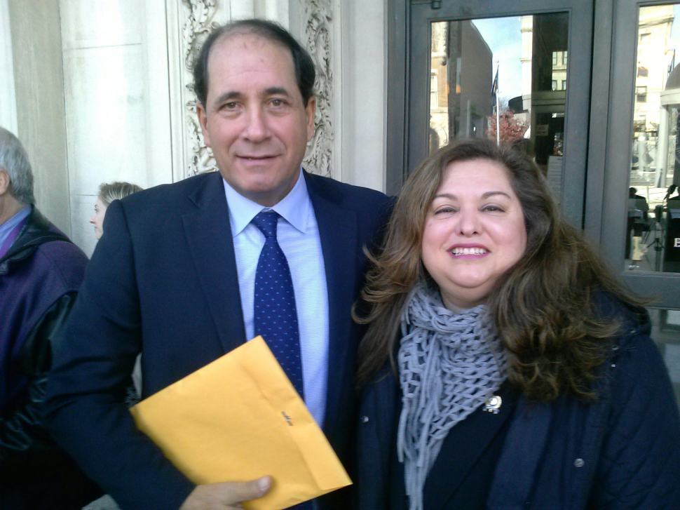 Quijano, right, with fellow bill sponsor state Senator Joe Vitale (D-19).