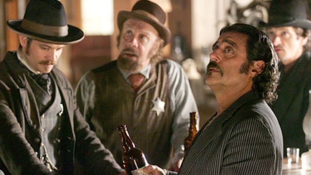 Old-timey mixologists gentrifying Brooklyn on Deadwood</em. (HBO)