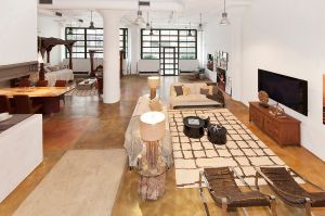 The living room at 195 Hudson Street. (Photo: Barbara Pitt)