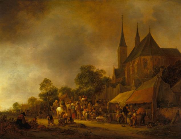 Isack van Ostade (Haarlem 1621-1649) A Village Fair, with a Church behind, (1643). (Photo: Royal Collection Trust/© Her Majesty Queen Elizabeth II 2015)