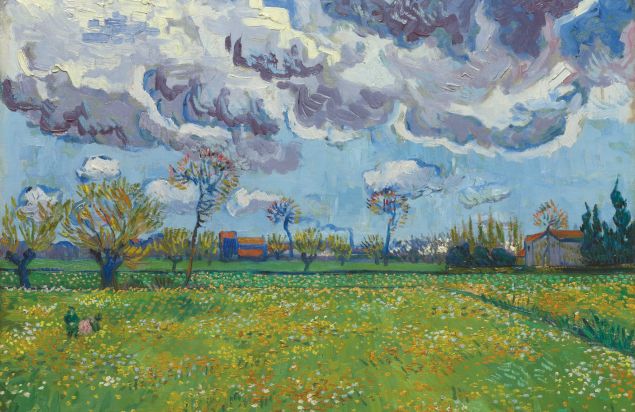 Vicent van Gogh, Paysage Sous Un Ciel Mouvemente, (1889). (Photo: Sotheby's)