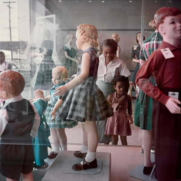 Gordon Parks, Ondria Tanner and Her Grandmother Window-shopping, Mobile, Alabama, 1956. (Photo: Courtesy Salon 94)