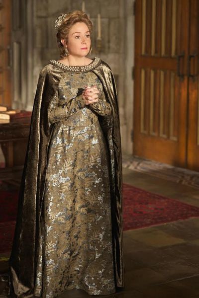 Photo 7: On Catherine- Custom gown and cape, Crown: Deborah Moreland. Reign -- "Burn" -- Image Number: RE222a_0183.jpg -- Pictured: Megan Follows as Catherine de Medici -- Photo: Sven Frenzel/The CW -- é 2015 The CW Network, LLC. All rights reserved.
