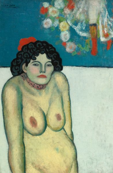 Pablo Picasso, La Gommeuse, (1901), was the sale's top lot and fetched $67.5 million. (Photo: Sotheby's)