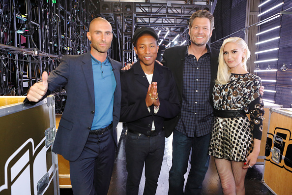 THE VOICE -- "Battle Rounds" -- Pictured: (l-r) Adam Levine, Pharrell Williams, Blake Shelton, Gwen Stefani -- (Photo by: Trae Patton/NBC)