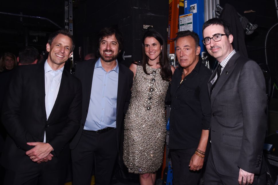 Seth Meyers, Ray Romano, Lydia Fenet, Bruce Springsteen, and John Oliver (Photo: Ilya S. Savenok for Getty Images).
