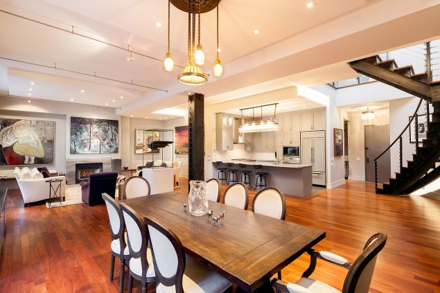 Cheryl Gold was in the midst of a full renovation of this Tribeca loft when, alas, her husband was relocated. (Evan Joseph)