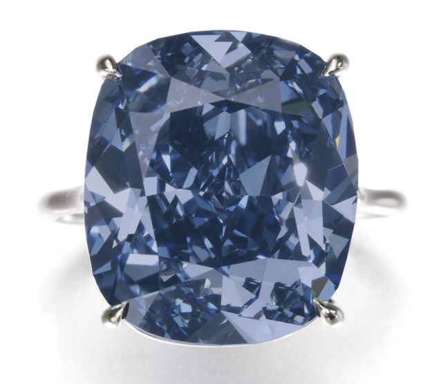 The "Blue Moon" is 12.03 carats, and now holds the world record of over $4 million per carat. (Photo: Sotheby's)