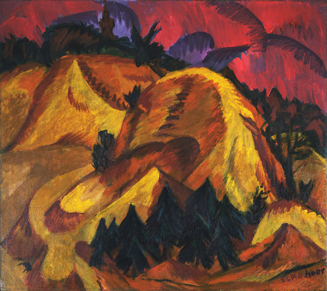 Ernst Ludwig Kirchner, Sand Hills in Engadin, (1917-18). (Photo: MoMA)