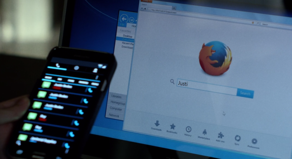 One of Firefox's cameos in Jessica Jones's episode 13, "AKA Smile." (Screenshot: Netflix)