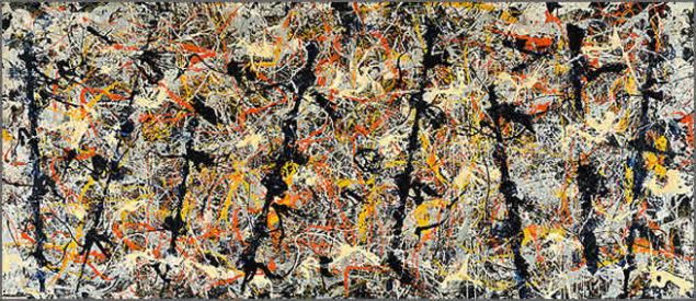 Blue Poles #11, 1952, by Jackson Pollock.