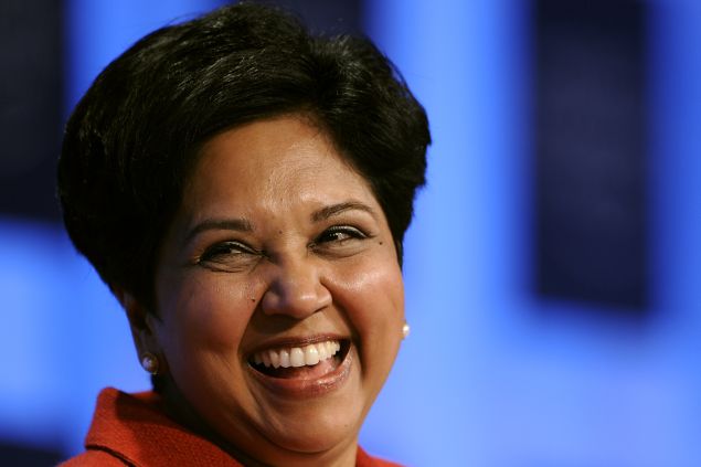 PepsiCo Chairman and CEO Indra Nooyi at the World Economic Forum (FABRICE COFFRINI/AFP/Getty Images)