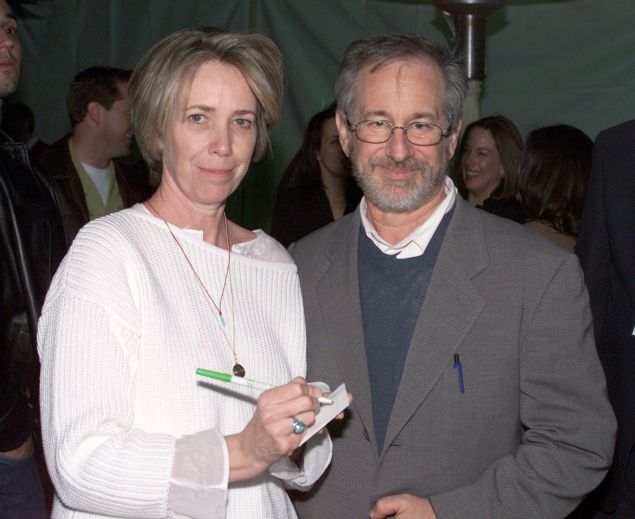 Melissa Mathison and Steven Spielberg at the 20th anniversary of "E.T. The Extraterrestrial in 2002. (photo by Kevin Winter/Getty Images)