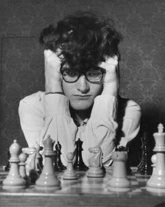 R M R O'Kelly of Dulwich College deep in thought during the semi-final of the Sunday Times National Schools Chess Tournament in London. (Photo by George Hales/Getty Images)