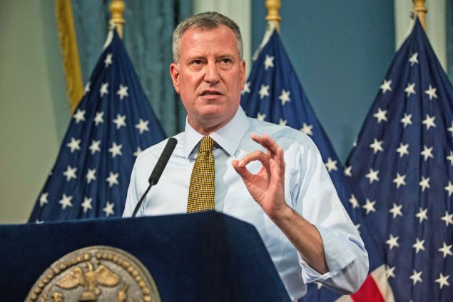 Mayor Bill de Blasio. (Photo: Andrew Burton for Getty Images)