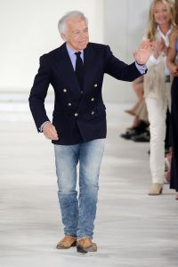 NEW YORK, NY - SEPTEMBER 17: Designer Ralph Lauren poses on the runway at his Spring 2016 fashion show during New York Fashion Week: The Shows at Skylight Clarkson Sq on September 17, 2015 in New York City. (Photo by JP Yim/Getty Images for NYFW: The Shows)
