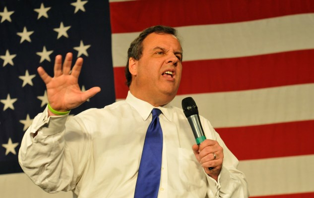 DES MOINES, IA - OCTOBER 31: Republican presidential candidate and New Jersey Gov. Chris Christie, speaks at the Growth and Opportunity Party, at the Iowa State Fair in Des Moines, Iowa, Saturday October 31, 2015. With just 93 days before the Iowa caucuses Republican hopefuls are trying to shore up support amongst the party. (Photo by Steve Pope/Getty Images)