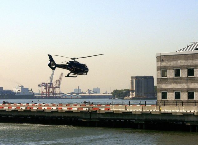 A helicopter takes off from the Downtown Manhattan Heliport. (Photo: Mandel Ngan for Getty Images)