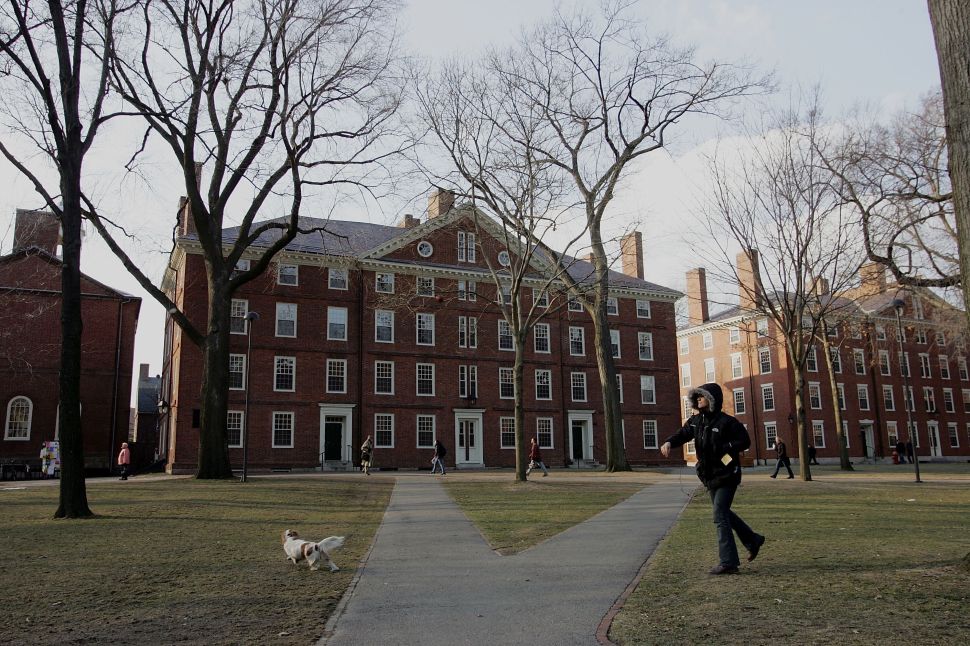 The storied yard at Harvard College in Cambridge, Massachusetts, is on tenterhooks as at least four buildings have been evacuated in the wake of a bomb threat. ( Joe Raedle/Getty Images)