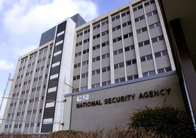 Fort Meade, UNITED STATES: (FILES): This 25 January 2006 file photo shows the National Security Agency (NSA) in the Washington suburb of Fort Meade, Maryland, where US President George W. Bush delivered a speech behind closed doors and met with employees in advance of Senate hearings on the much-criticized domestic surveillance. The US National Security Agency has assembled the world's largest database of telephone records tracking the phone calls of tens of millions of AT and T, Verizon and BellSouth customers, sources familiar with the program told USA Today. In an article published 11 May 2006, the daily said the NSA launched the secret program in 2001, shortly after the 11 September 2001 attacks, to analyze calling patterns in a bid to detect terrorist activity. AFP PHOTO/FILES/Paul J. RICHARDS (Photo credit should read PAUL J. RICHARDS/AFP/Getty Images)