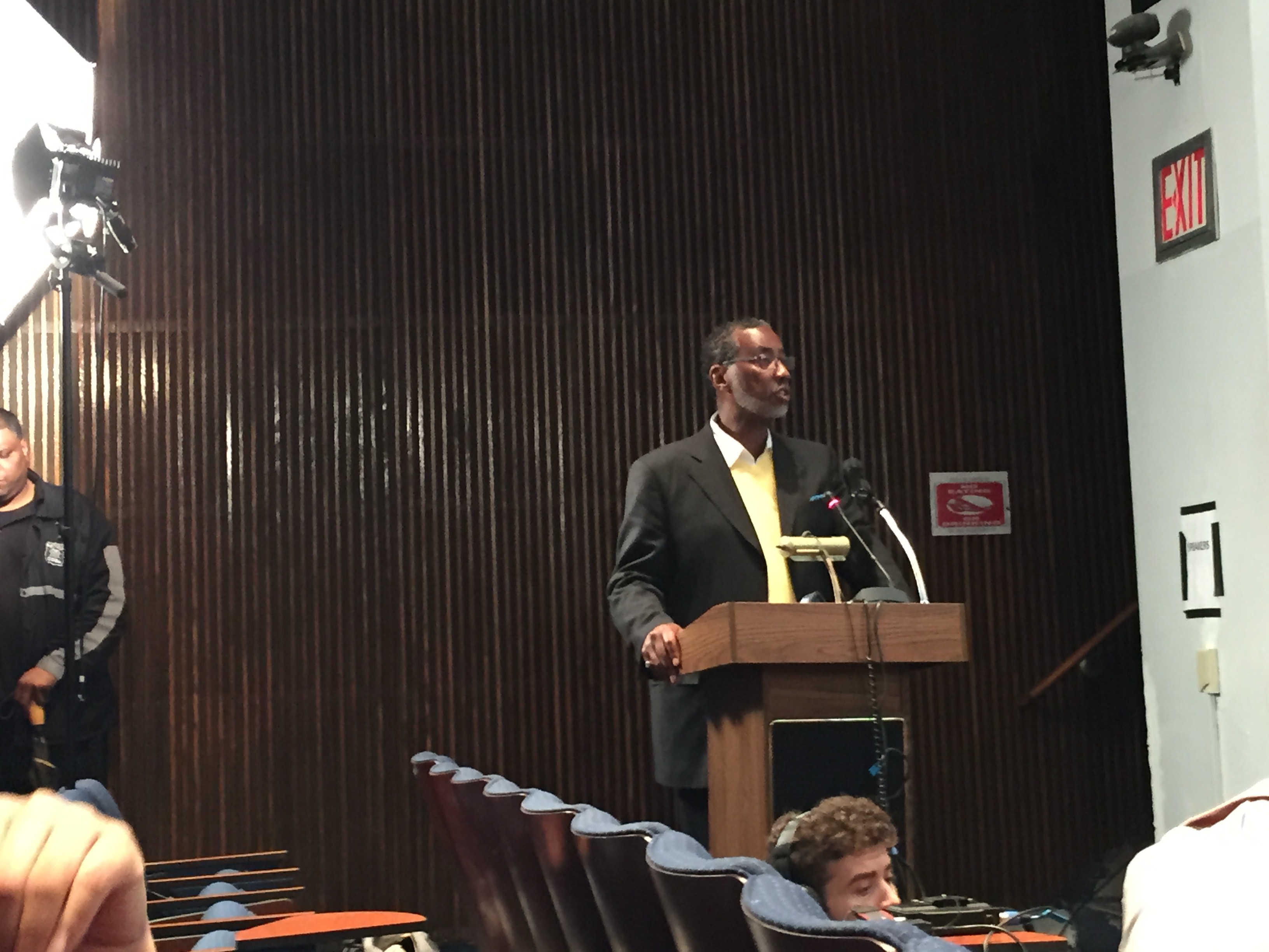 Union leader Norman Seabrook assails Mr. Ponte and the Board of Correction. (Photo: Jillian Jorgensen for Observer)