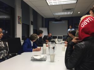 Senator Hoylman, Councilwoman Mendez and Assembly Member Deborah Glick listened to the CEO of Hetrick-Martin Institute speak about issues in the LGBT community. (Photo: The New York Observer)