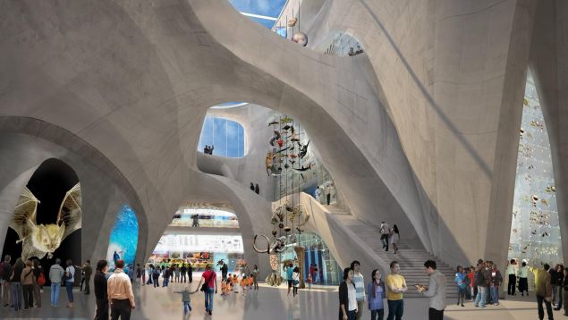 Another interior view of the Gilder Center. (Photo: Courtesy of Studio Gang Architects)