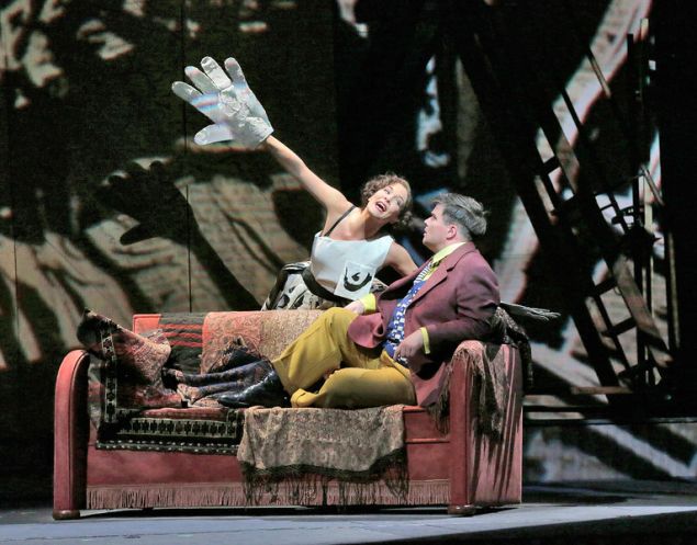 Marlis Petersen and Daniel Brenna in Berg's Lulu. (Photo by Ken Howard/Metropolitan Opera)