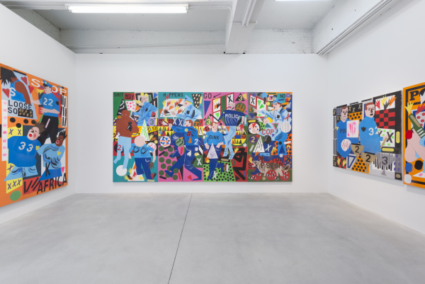 Installation view of Nina Chanel Abney's "Always a Winner" at Kravets Wheby. (Photo: Courtesy of Kravets Wheby)