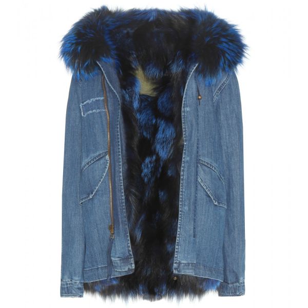 Mr & Mrs Italy Denim Fur-Trimmed Parka, MyTheresa.com (Photo: MyTheresa).
