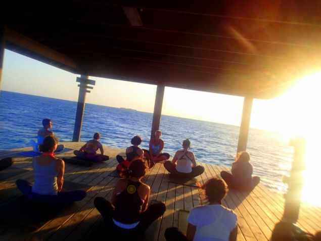 This view is far superior to your instructor's leggings (Photo: Belize Yoga).