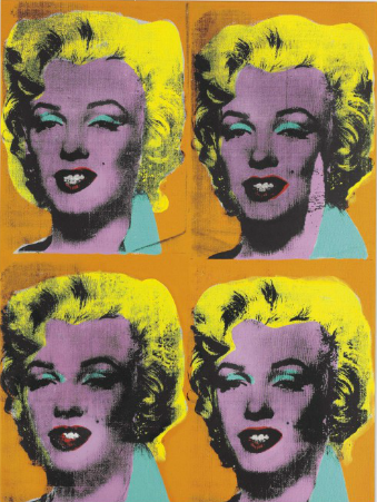 Andy Warhol, Four Marilyns, 1962. (Photo: Courtesy of Christie's)