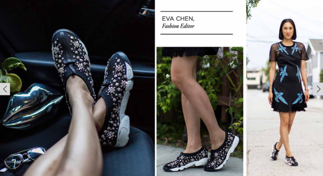 Eva Chen shows off how to style those Dior sneakers