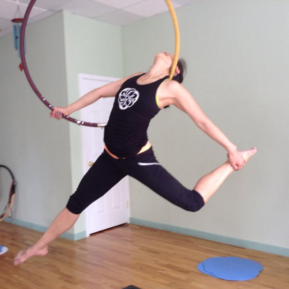 Is your neck strong enough to support your entire body? (Photo: Yoga Pole Studio).