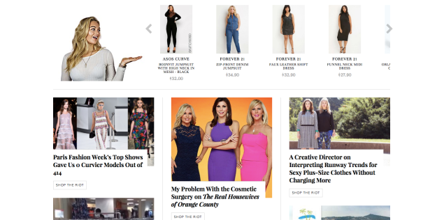 A look at the editorial content the site will cover (Photo: Courtesy Runway Riot).