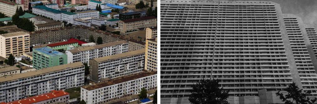 Soviet-style buildings in Pyongyang