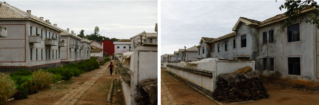Worker housing at a farming cooperative outside Kaesong