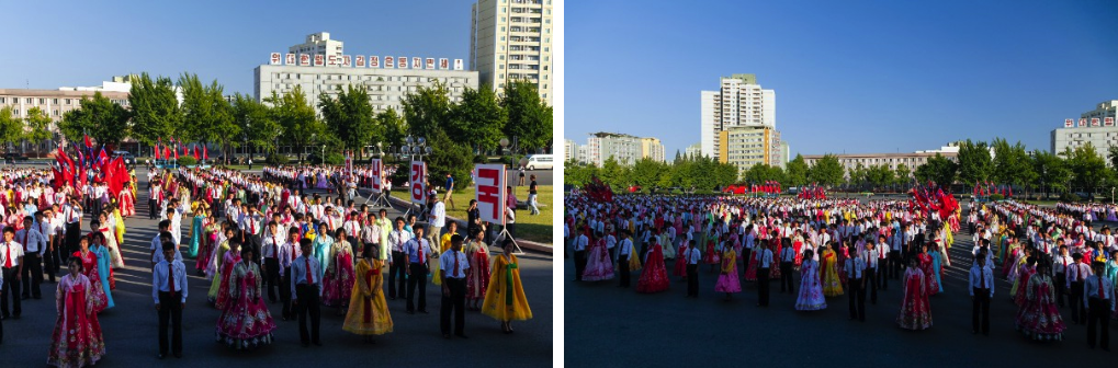 Dancers at the 9.9.15 Mass Dance, waiting for the music to begin