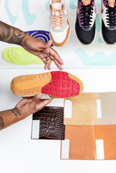 A pair of shoes in the works (Photo: Courtesy Nike).