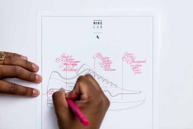 A pair of shoes in the sketching phase (Photo: Courtesy Nike).