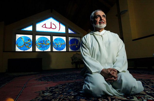 (Muslim Spiritual leader) Imam Feisal Abdul Rauf sits in a meditation room following the afternoon prayer at Masjid Al Farah in New York City. At 245 West Broadway it is the closest Mosque to the World Trade Center site. (Craig F. Walker/The Denver Post) (Photo By Craig F. Walker/The Denver Post via Getty Images)