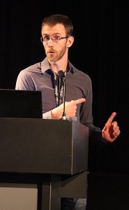 Aaron Halfaker at Wikimania 2014 in London. (Photo: Ziko / WikiCommons) 