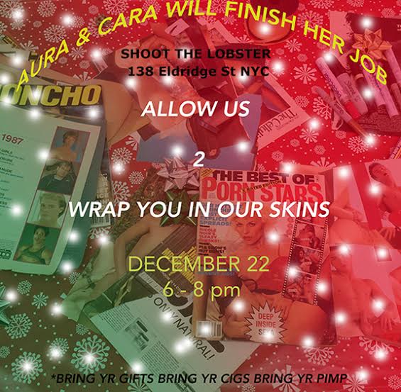 Aura Rosenberg and Cara Benedetto, Wrapping Room. (Photo: Courtesy Shoot the Lobster)