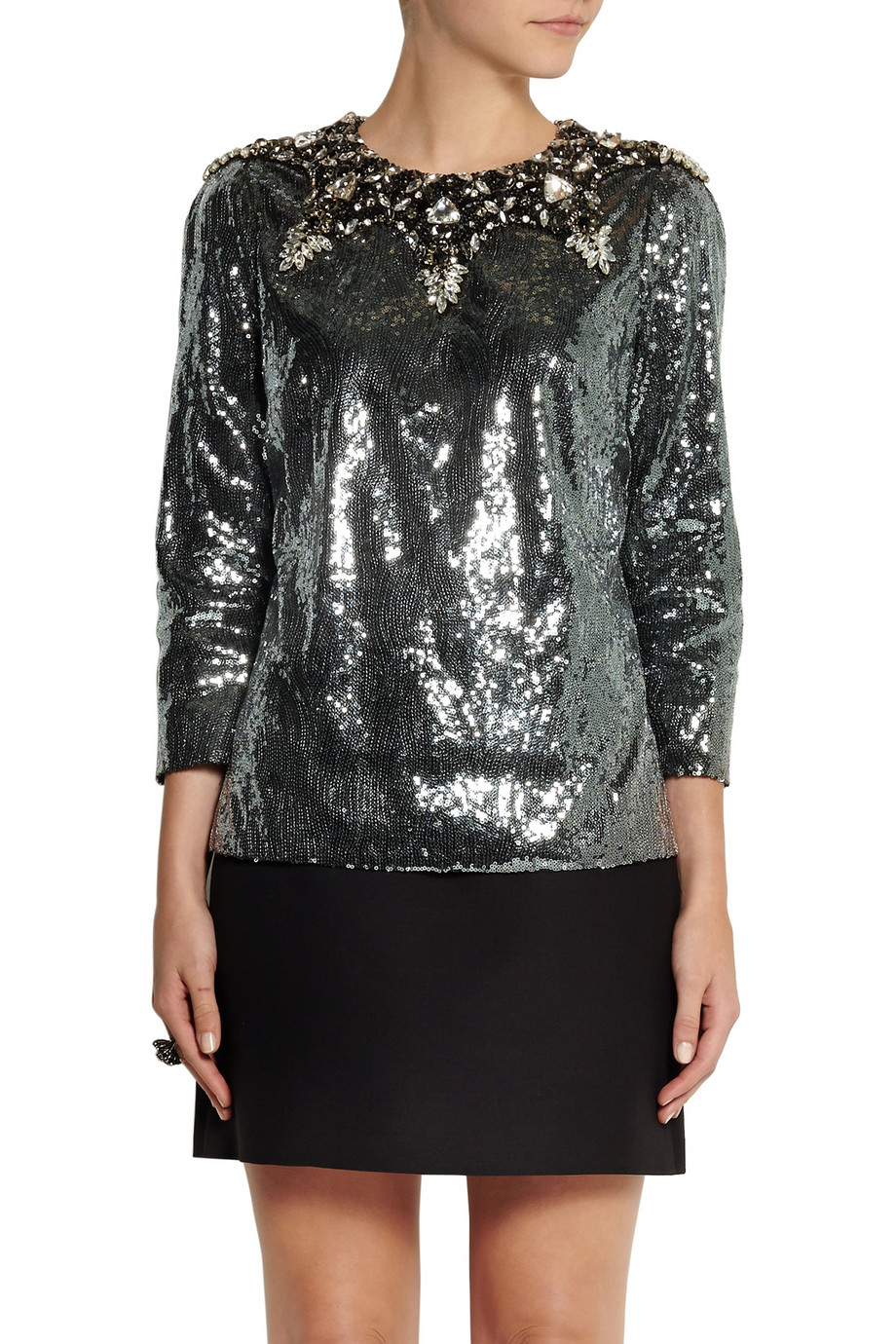 You may also like Denim top MARNI Denim top Original price $440 NOW $30830% OFF Mesh-paneled lace peplum top SEA Mesh-paneled lace peplum top Original price $315 NOW $14255% OFF Lorelei printed silk shirt DIANE VON FURSTENBERG Lorelei printed silk shirt Original price $268 NOW $13450% OFF Modal-blend top ENZA COSTA Modal-blend top Original price $116 NOW $5255% OFF Layered cotton and cashmere-blend top MAJESTIC Layered cotton and cashmere-blend top Original price $210 NOW $8460% OFF Wrap-effect cotton-jersey top MM6 MAISON MARGIELA Wrap-effect cotton-jersey top Original price $185 NOW $7460% OFF Upton cropped woven top ELIZABETH AND JAMES Upton cropped woven top Original price $225 NOW $7965% OFF Carine plaid cotton-flannel shirt ELIZABETH AND JAMES Carine plaid cotton-flannel shirt Original price $285 NOW $12855% OFF Pussy-bow printed georgette blouse DOLCE & GABBANA Pussy-bow printed georgette blouse Original price $595 NOW $23860% OFF DOLCE & GABBANA Embellished sequined crepe top