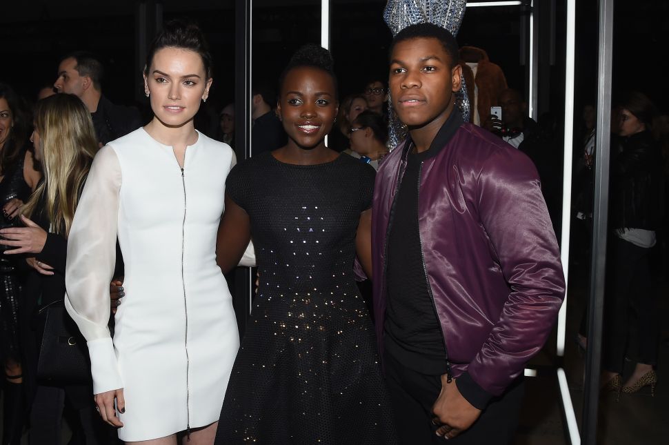 Daisy Ridley, Lupita Nyong'o, John Boyega (Photo: Larry Busacca/Getty Images for Disney Consumer Products).