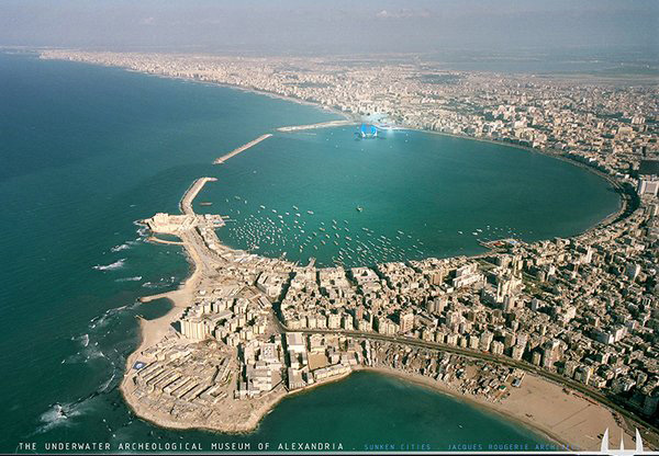 A rendering from the French architect who wants to build the underwater museum in Alexandria, Egypt.