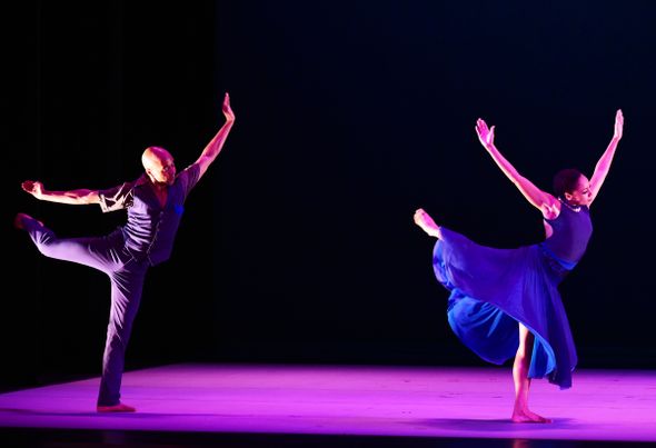 Matthew Rushing and Linda Celeste Sims in Ronald K. Brown's Open Door. (Photo by Paul Kolnik)