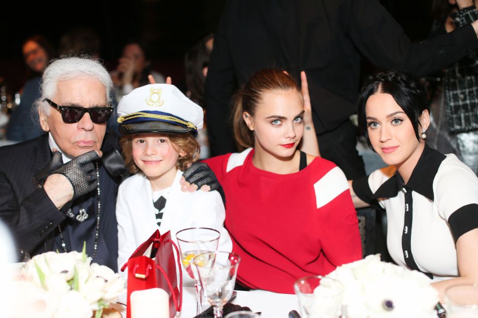 Karl Lagerfeld, Cara Delevingne, Katy Perry (Photo: BFA). 