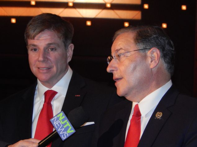 N.J. Assemblyman Chris Brown, left, with Republican Assembly Minority Leader Jon Bramnick.